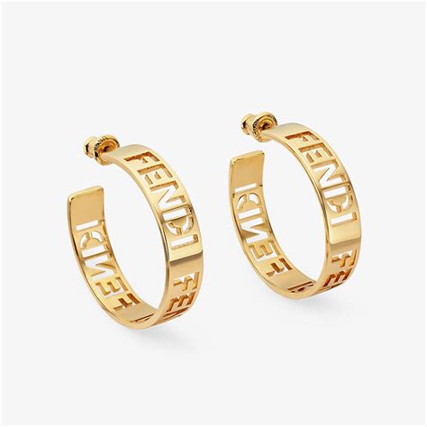 fendi circle earrings|genuine fendi earrings.